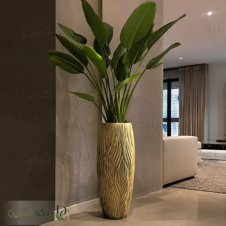 گلدان فایبرگلاس شیک برای پزیرایی مدل تنه درختی